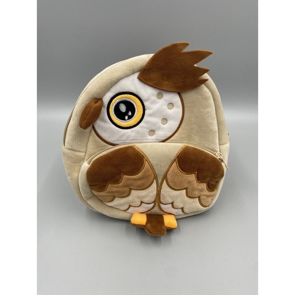 KAKOO Brown Owl Soft Backpack Book Bag Overnight Pack